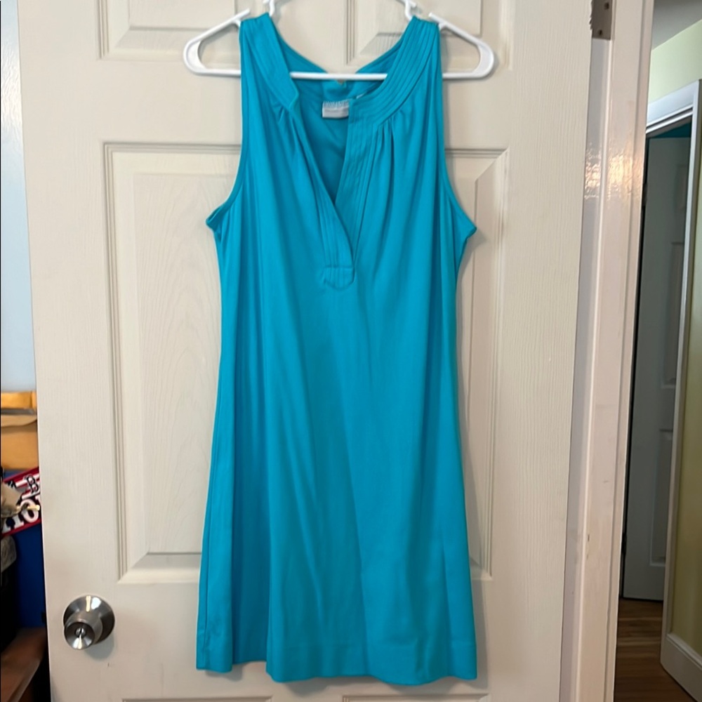 New York & Company Turquoise Sleeveless Dress